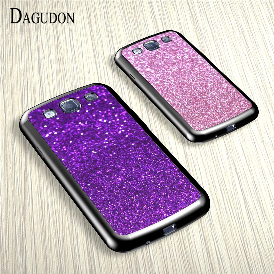 DAGUDON Full Cover Case For Samsung Galaxy S3 i9300 Luxury Shiny Glitter Silicone Neo Soft Phone cases |