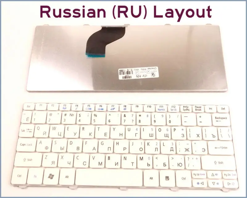 Клавиатура новая Русская версия для ноутбука Acer Aspire One D260 D270 AOD270 521 AO521 522 AO522