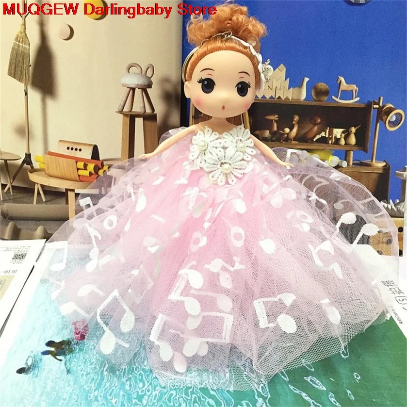 18 см каваи бантик свадебное платье Принцесса Кукла кулон милый ребенок брелок