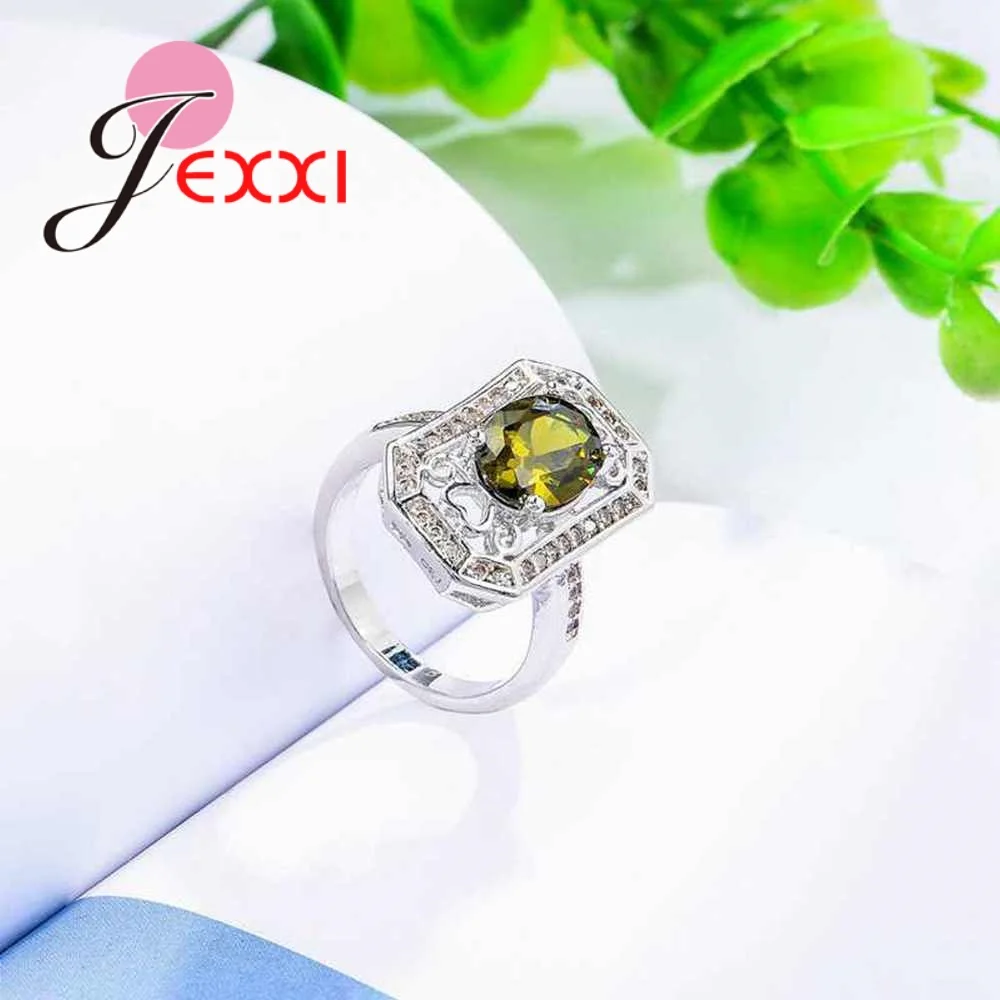 Trendy Women's Day Jewelry Gifts Luxury Round Yellow Cubic Zirconia 925 Sterling Silver Wedding Rings For Women Men | Украшения и