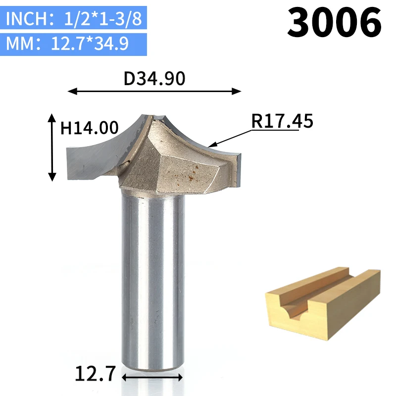3006 Huhao 1 шт. 1/" 1/4" хвостовиком Фрезы для дерева деревообрабатывающий инструмент гравировальный резец резки древесины маршрутизатор инструмент фреса - Длина режущей кромки: 3006
