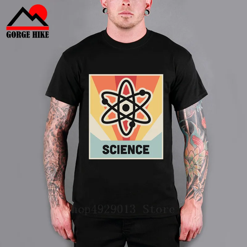 Atheist Logo Science Atom Geek Nerd Мужская свободная хлопковая Футболка с биологией футболка