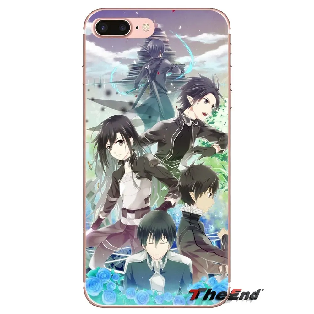Sword Art Online Kirito Asuna SAO TPU Transparent Shell Cases For Samsung Galaxy A3 A5 A7 A9 A8 Star A6 Plus 2018 2015 2016 2017 |