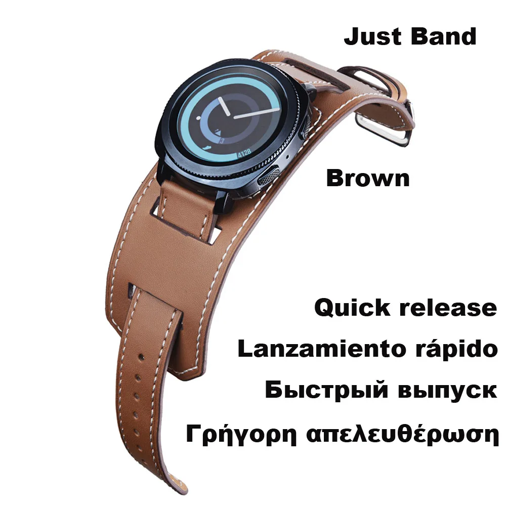 20 мм браслет ремешок для Huami Amazfit Bip Gtr 42 мм кожаный ремешок для samsung Galaxy Active 42 мм Шестерня S2 S4 Pulsera Correa