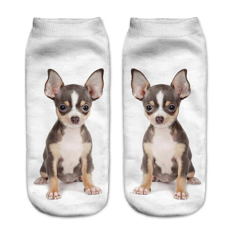3D принтами хороший животного Тип мужского и женского короткие носки нейтральный