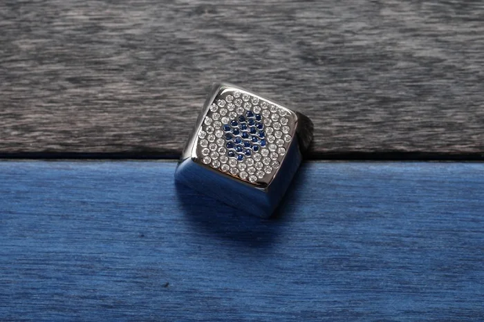 Silver Blue White x1 Kpreпаблик металлический драгоценный камень MX Keycap фиолетовый Рубин Сапфир Драгоценный Камень Искусственный Камень для механической клавиатуры ряд R4 esc светильник - Цвет: Silver Blue White x1