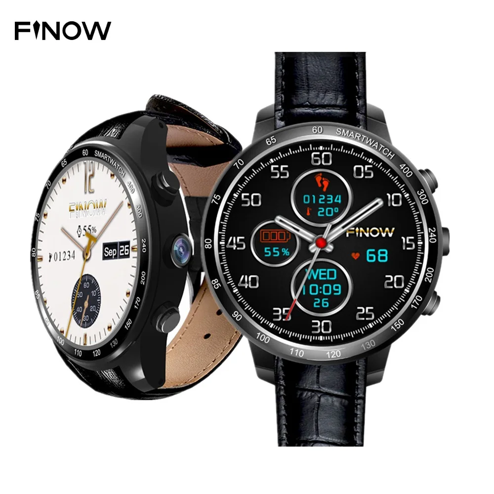 Finow Q7 3 г SmartWatch телефон Android 5.1 1.3 дюймов MTK6572 1.0 ГГц Dual Core 4 ГБ Встроенная память 2.0MP