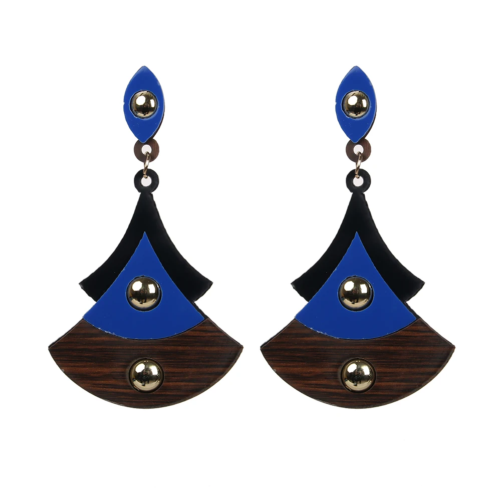 2017 новая коллекция веерообразные серьги из смешанного материала органайзер