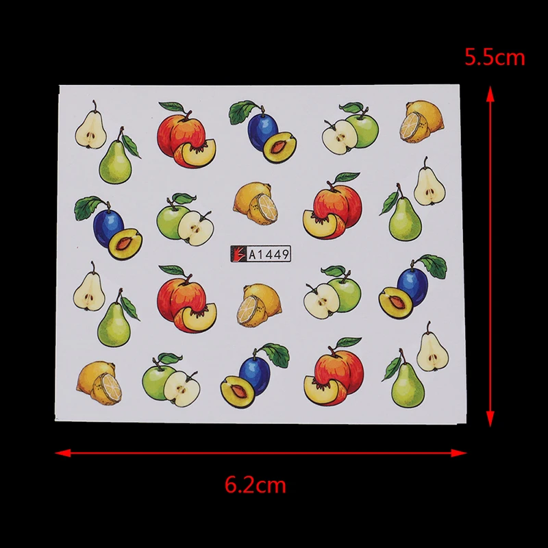 Nail Art Water Transfer Stickers Decals Decor Mixed Tips Decal Fruit/ice Cream Pattern |