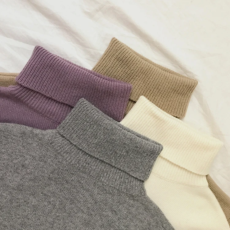 Winter Women Sweaters Streetwear Loose Turtleneck Long Sleeve Pullovers Female Korean Warm Chic Tops Clothes Christmas Sweater | Женская