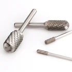 Карбидная Вольфрамовая сталь Шлифовальная головка 1 шт. C-образный двойной слот цилиндрическая шаровая Головка фреза Деревообработка Металл Вращающийся напильник