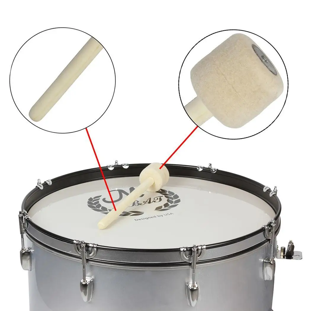 Precussion Mallets Bassdrum деревянная ударная палка аксессуар войлок как изображение части 0