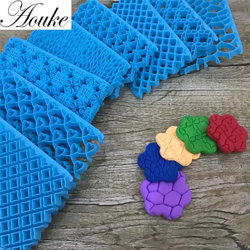 Пластиковая форма для тиснения цветов резак печенья напечатанное кружевное