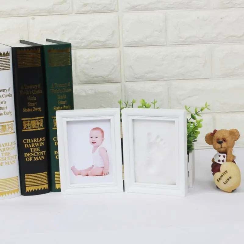 Складные DIY руки ноги печати фотографии дисплей сувениры память детей растущая память Baby Shower подарок деревянная фоторамка
