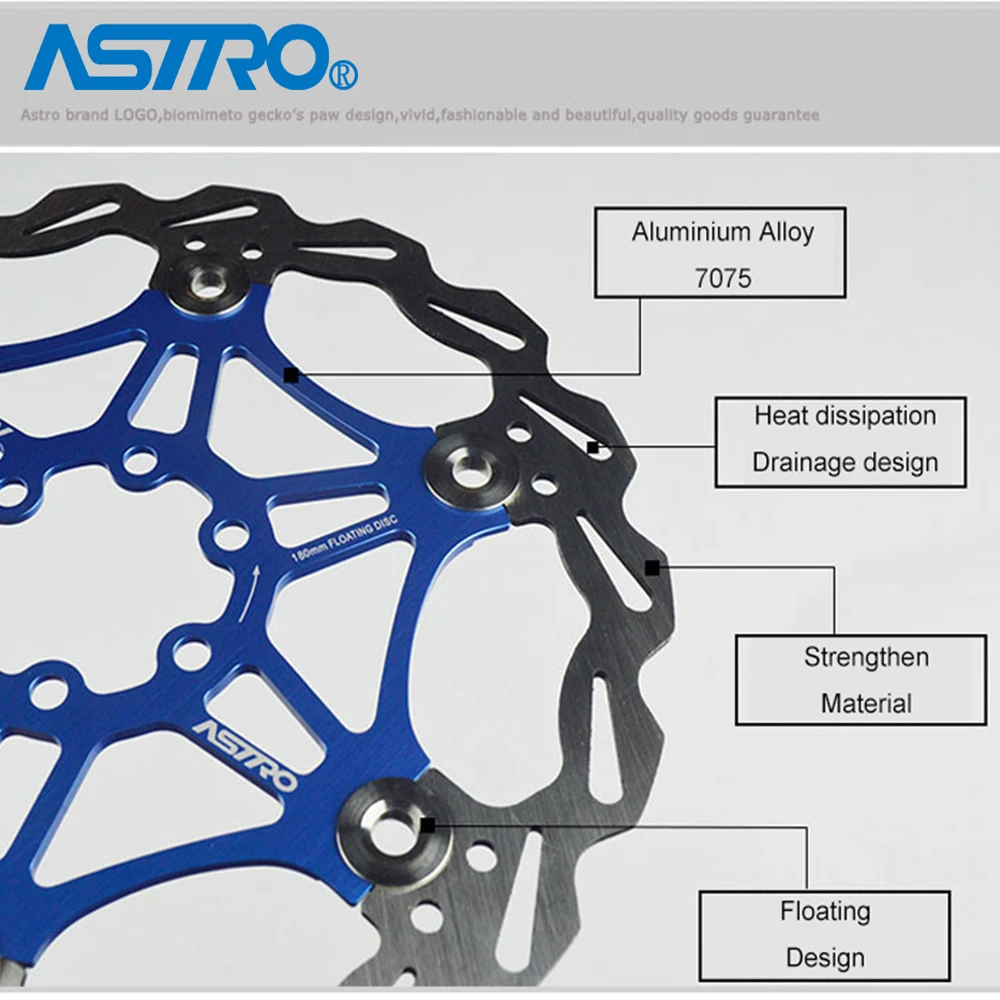ASTRO MTB велосипед плавающий дисковый тормоз AL7075 CNC горный тормозные роторы 160 мм/180