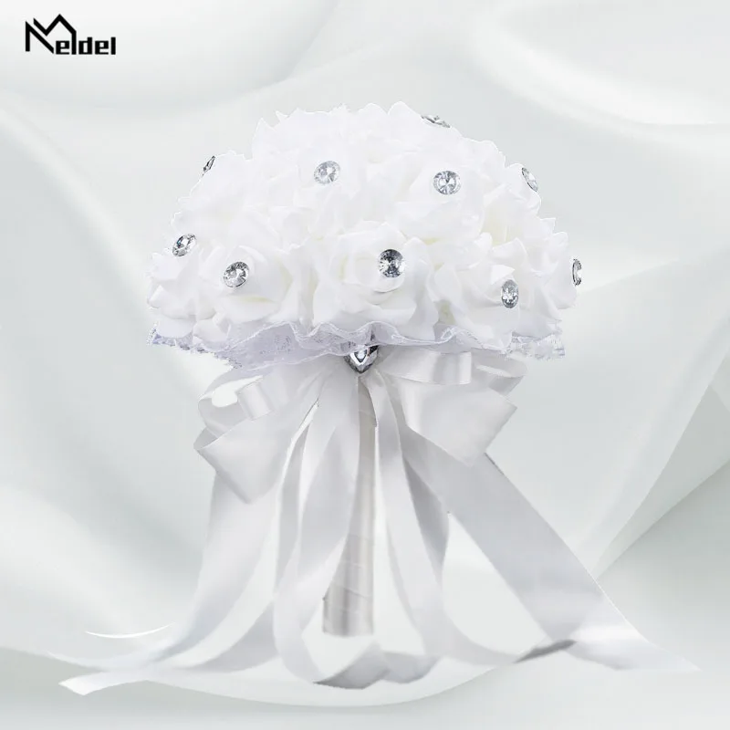 Свадебный букет Meldel для невесты цветок подружки искусственная Роза цвета