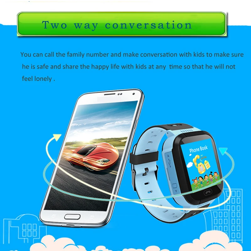 Водонепроницаемые Детские Смарт часы SOS Antil lost Smartwatch 2G sim карты трекер