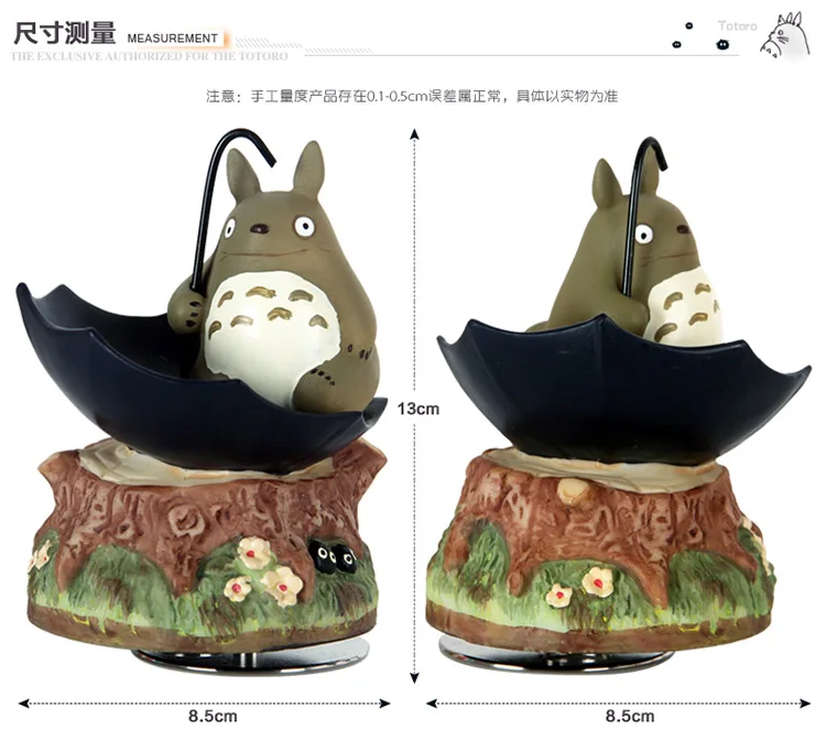Hayao Miyazaki Totoro вращающийся Зонт музыкальная шкатулка | Дом и сад
