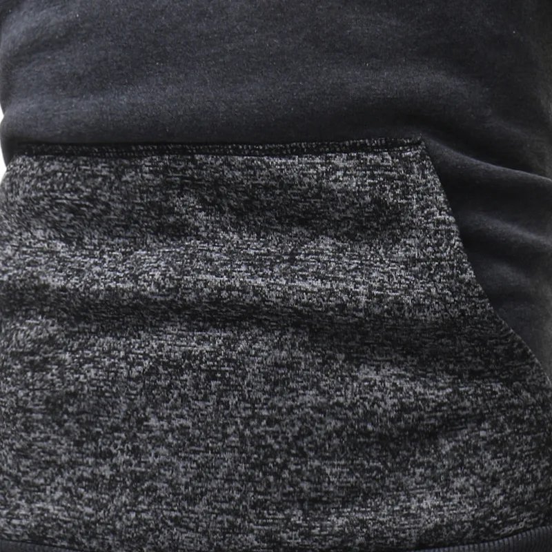 Толстовки Для мужчин 2018 бренд мужской с длинным рукавом капюшоном Side патч Дизайн