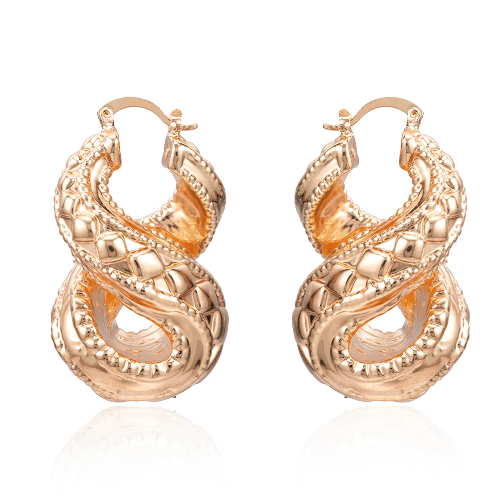 Ethlyn полые серьги наборы из розового золота медный крест номер восемь и кулон