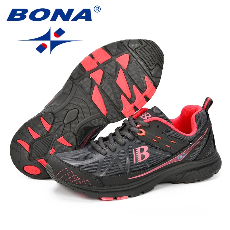 BONA/Новинка; классическая женская обувь для бега; Chaussure Femme; дышащие кроссовки; женская спортивная обувь; zapatillas mujer Deportiva