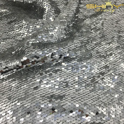 Two Face Silver ShinyBeauty 2 шт. золотой и черный занавес фон 6x9FT Русалка блесток ткань для свадеб/вечеринок-ar - Цвет: Two Face Silver
