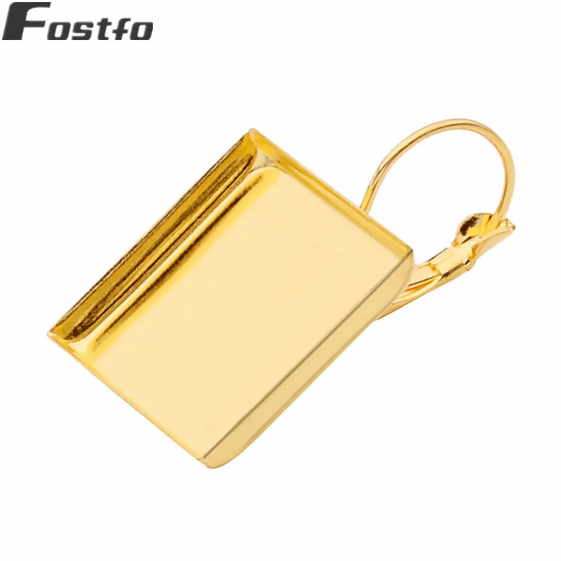 Серьги Крючки квадратной формы 10 шт./лот Пустые Кабошоны основание для серег