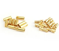 50 pairslot 5 0mm bullet plugs banana connector adapter gold plated du0086