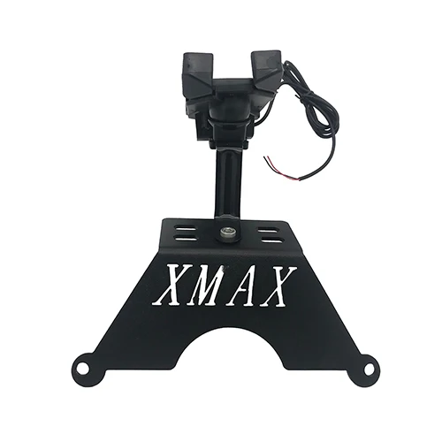 XMAX Bracket Set 1 Мотоцикл телефон 3,5-7 дюймов USB зарядное устройство XMAX подставка держатель Крышка направляющая пластина защитная скоба для Yamaha X-MAX XMAX125 250 300 400 - Цвет: XMAX Bracket Set 1
