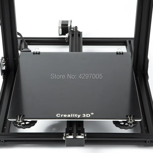 Новейший Creality 3d принтер черный карбоновый кремниевый Кристалл сборка платформенная Горячая кровать 310*310 мм стекло для Creality 3D CR-10/10 S