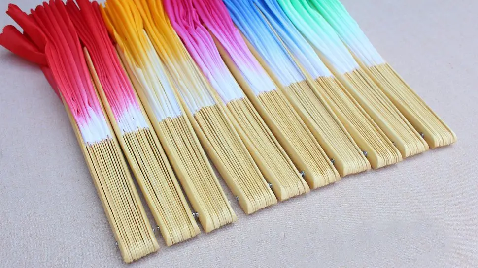 Бамбуковая кость mulan с градиентом двойной фанат кунг фу/Боевые искусства/Тай