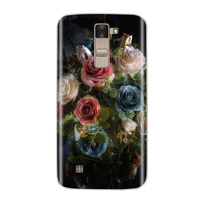Чехол для телефона LG K8 силиконовый мягкий ТПУ Модный цветочный узор окрашенный защитный чехол для LG K8 задняя крышка чехол s - Цвет: No.24