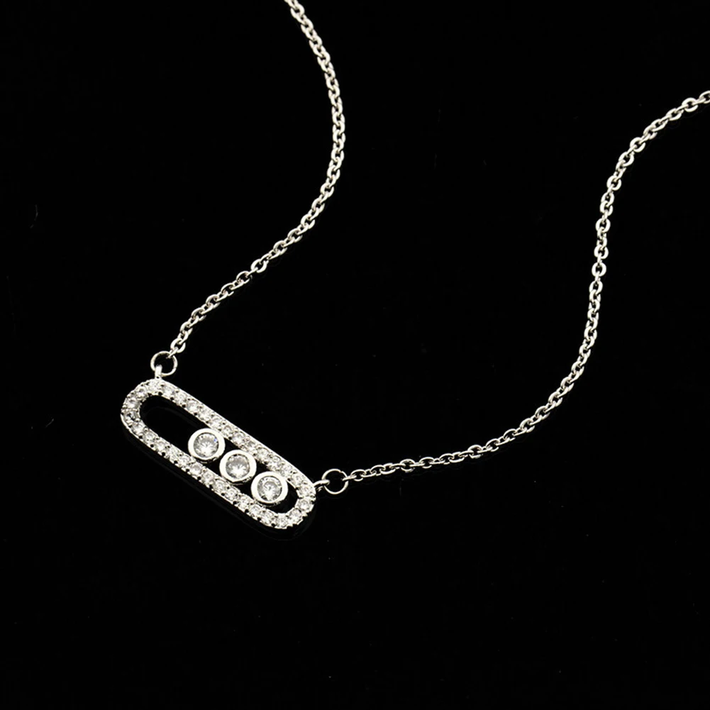 Ожерелье с подвеской из искусственных кристаллов и бусин для женщин Изящные