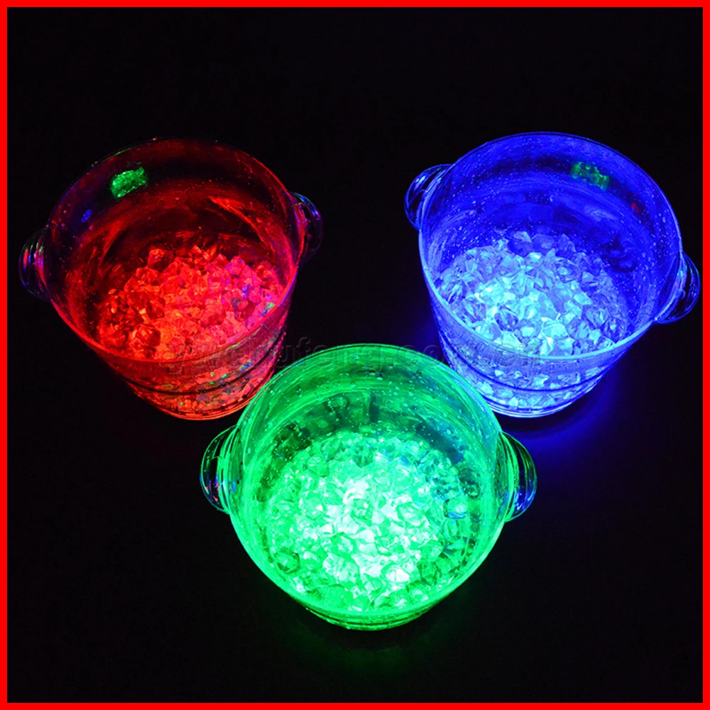Бесплатная доставка! 5 шт./лот 5л LED растущее ведро для льда шампанского ночного
