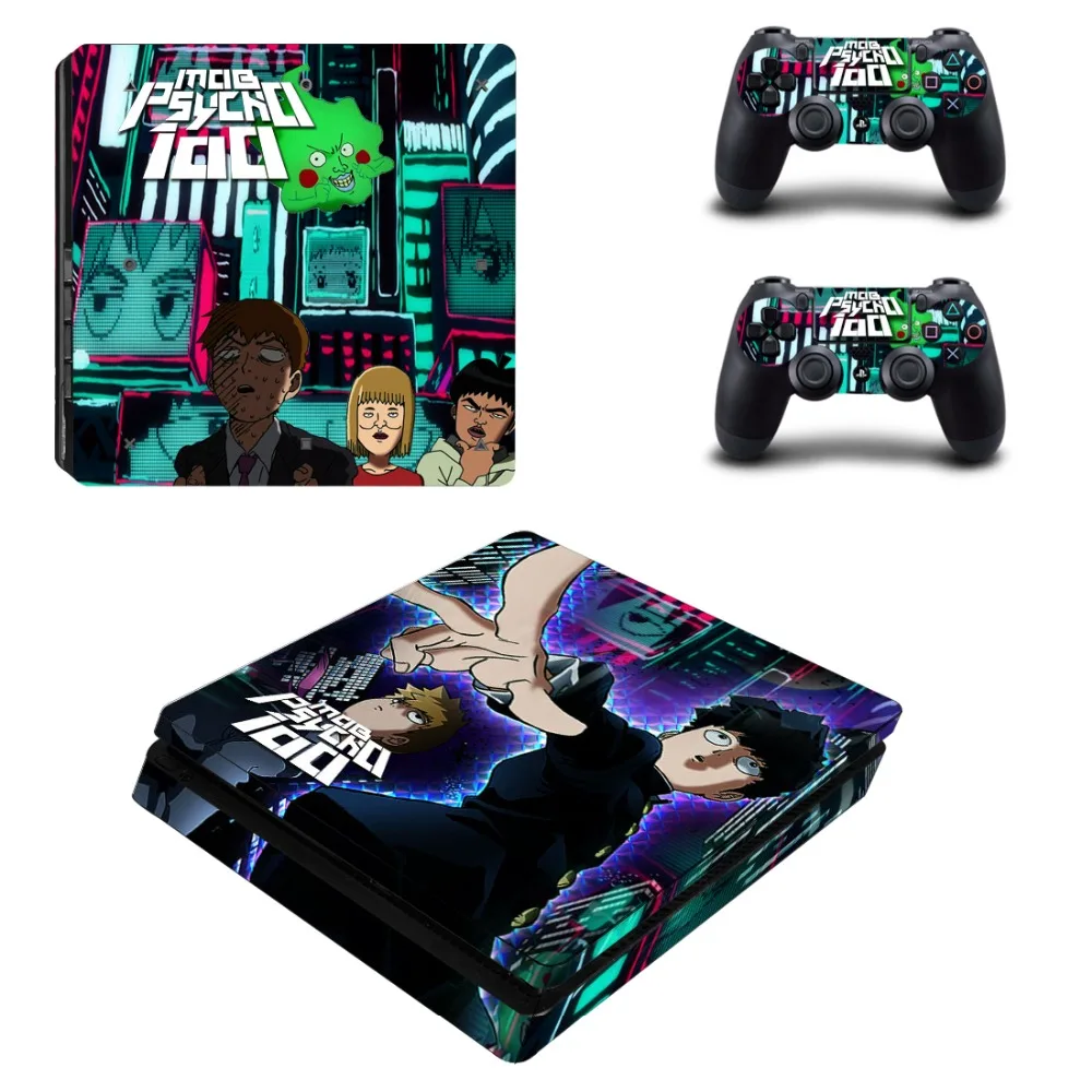 Аниме One Piece Mob Psycho 100 PS4 Slim Skin Наклейка для PlayStation 4 консоль и контроллеры наклейка
