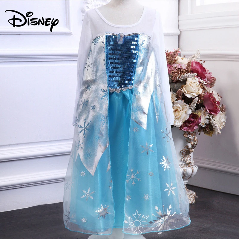 

Disney Frozen Aisha Princess Dress Elsa Aisha Queen Dress Girl Long Sleeve Aisha Dress