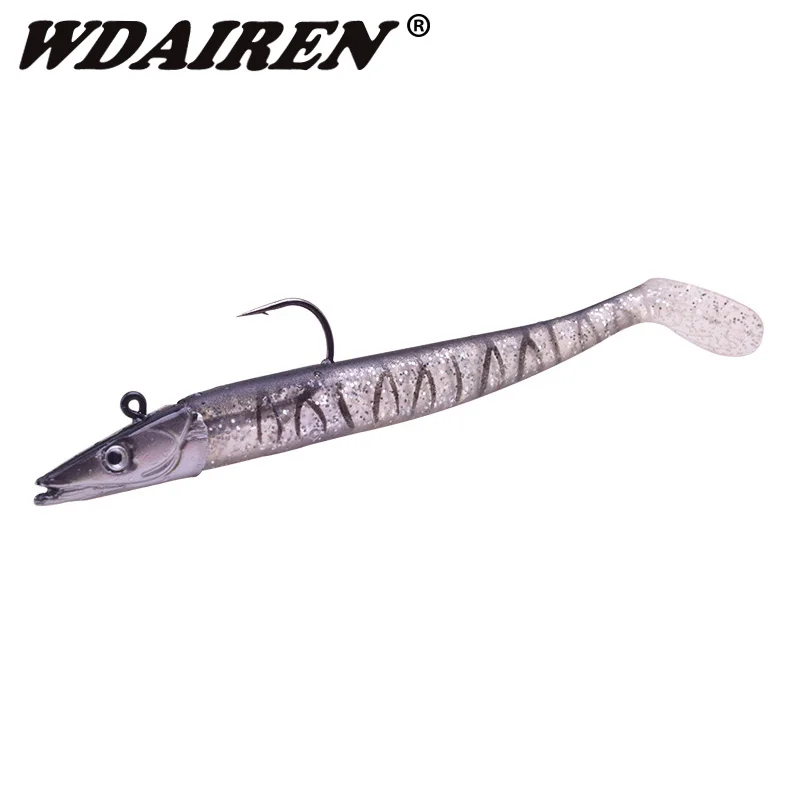 WDAIREN (12 см) 16g lead jig Head один крюк-воблер для рыбалки мягкие блесны на Тонущая