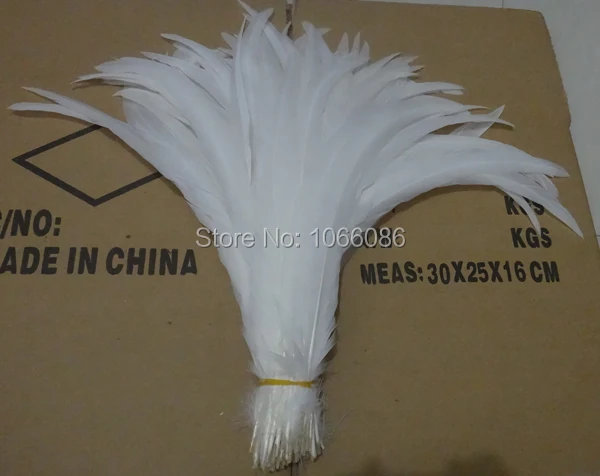 

Бесплатная доставка EMS 500 шт./лот белое перо цыпленка 30-35 см 12-14 дюймов петушиное перо
