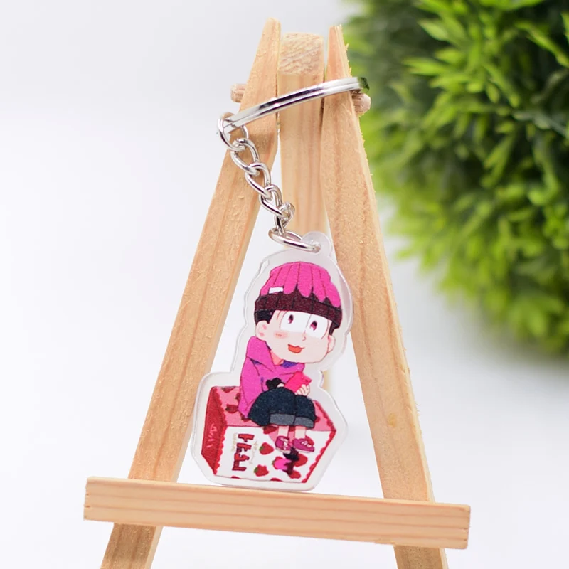 AKL245 Osomatsu San брелок для экшн-фигурки периферийных устройств двухсторонний милый брелок для ключей в японском аниме AKL241 - Цвет: AKL245