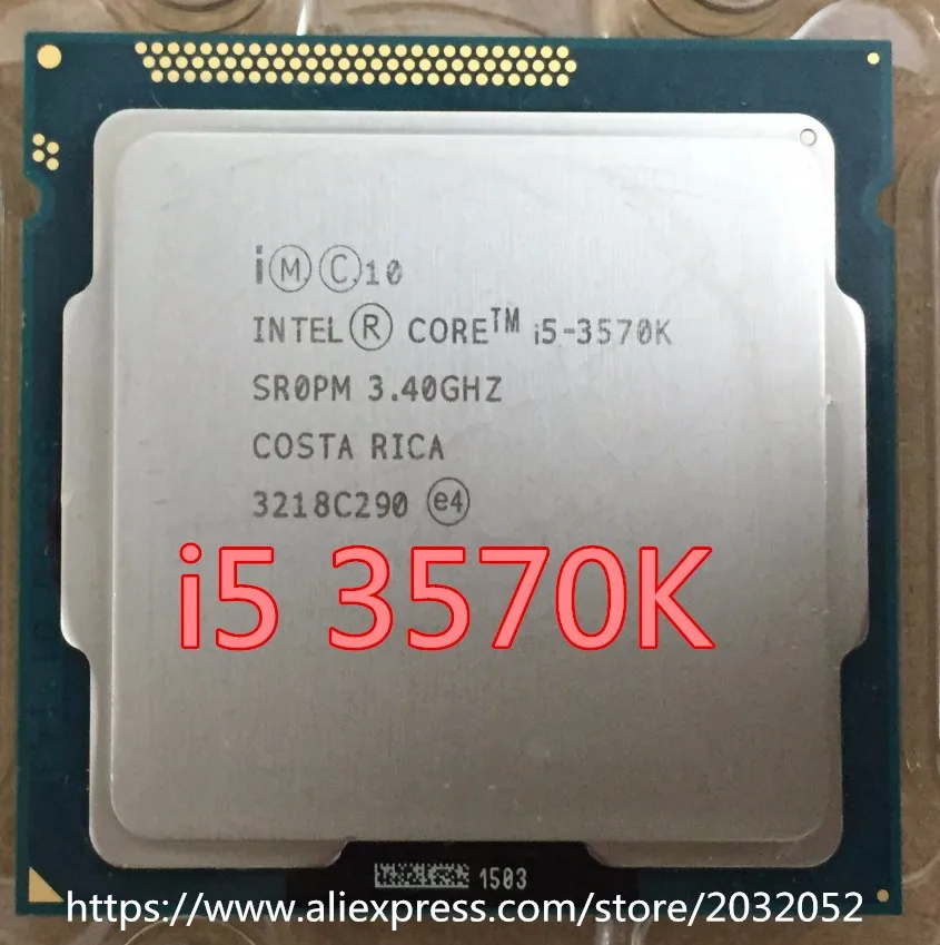 Lntel I5 3570K i5 3570K Процессор четырехъядерный 3,4 ГГц L3 = 6 м 77 Вт Разъем LGA 1155 настольный процессор 3570k
