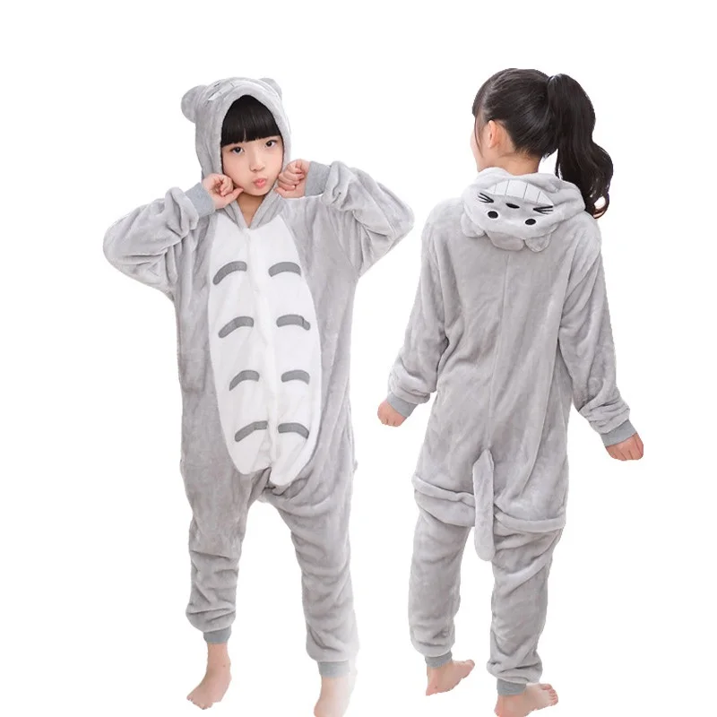 totoro Kuguurumi/пижамы с единорогом для мальчиков и девочек; пижамы с рисунками животных; детская одежда для сна; комбинезон; Детский комбинезон; детская пижама; комбинезоны - Цвет: totoro