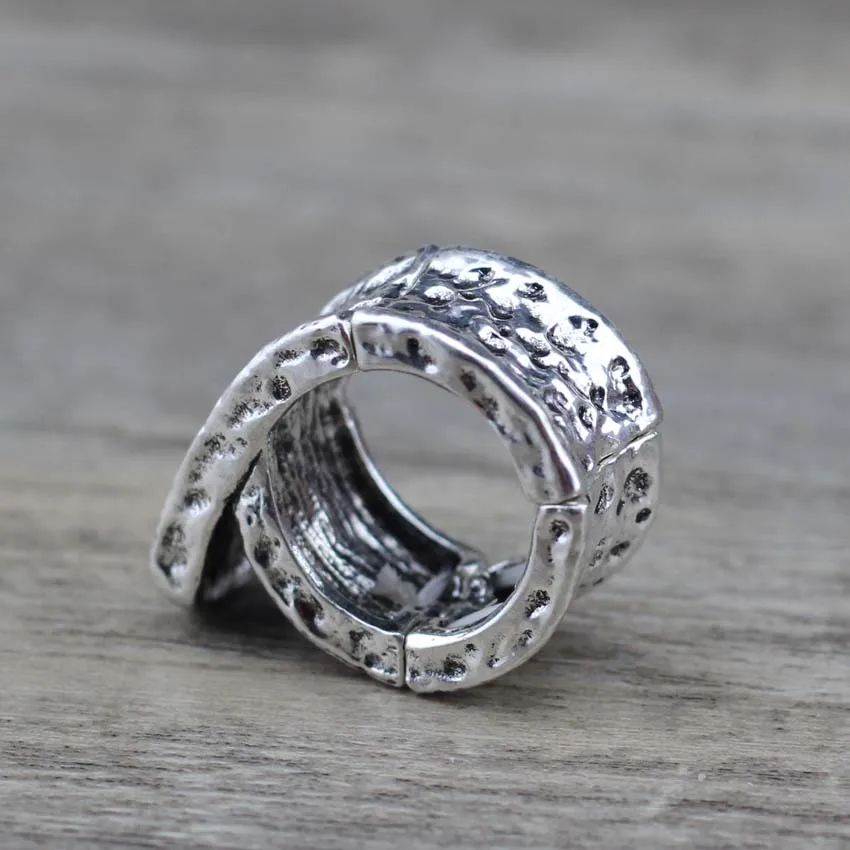 Ancient Silver Anslow, трендовые, дизайн, большие кольца для мужчин, регулируемые, диаметр 19 мм, мужские кольца, древнее серебро/золото, цвет, подарок LOW0001AR - Цвет основного камня: Ancient Silver