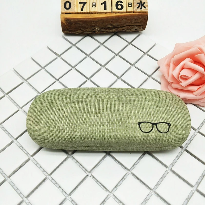 green 16x6x3.7cm Urijk, мужские, женские, детские кожаные очки для глаз, жесткий защитный чехол, очки для чтения, чехол, солнцезащитные очки, чехол - Цвет: green 16x6x3.7cm