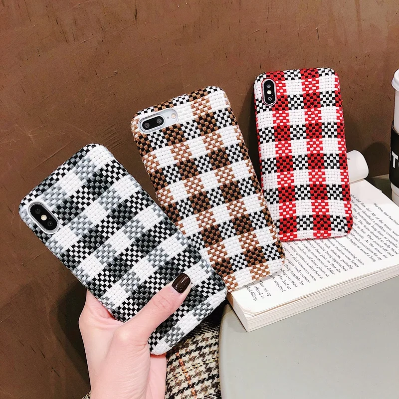 KASONPAI ультра-тонкая ткань текстура мягкий чехол для iPhone XS MAX 7 6 6S 8 Plus X XR чехол Холст сетка узор чехол для телефона s Fundas