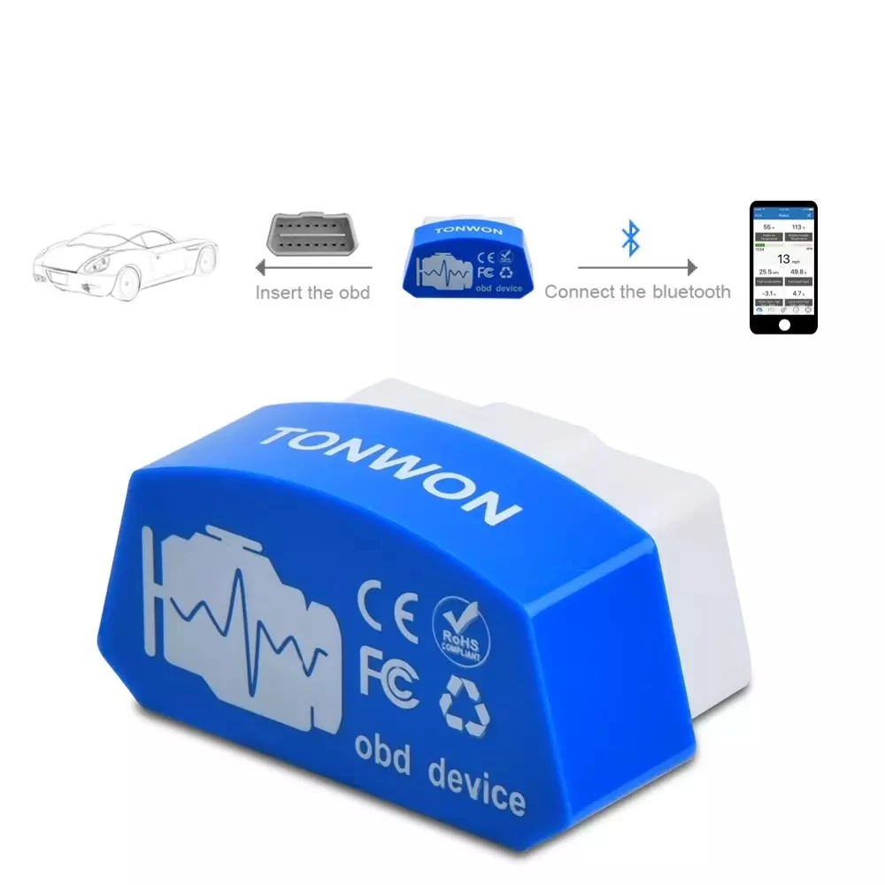 2019 TONWON3 OBD2 Scanner Auto Diagnostic Tool BT3.0/BT4.0/WIFI Car Engine Light For iOS /Android Same as Vgate iCar3 OBDII | Автомобили и