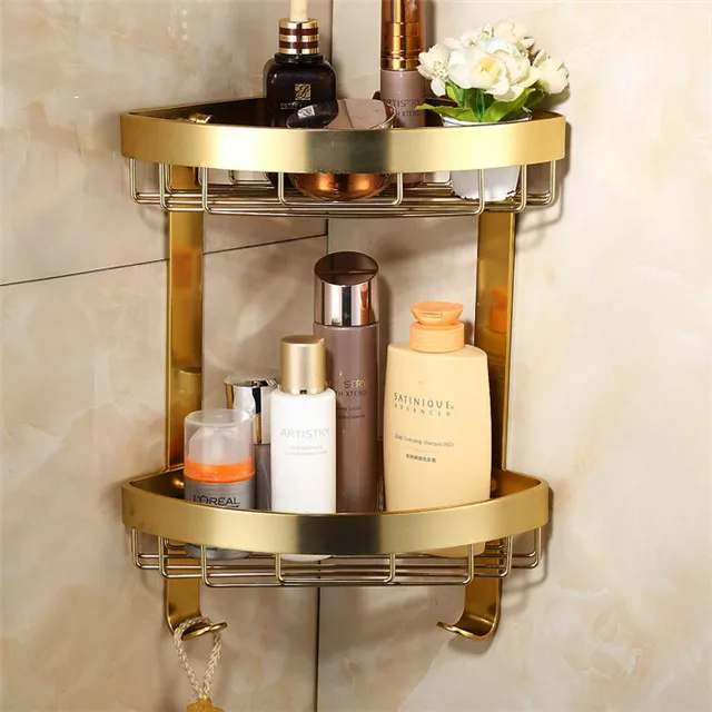 Style 6 Полки для ванной комнаты, 2 яруса, угловая полка для душа, настенная корзина для хранения шампуня, настенный держатель для кухни - Цвет: Style 6