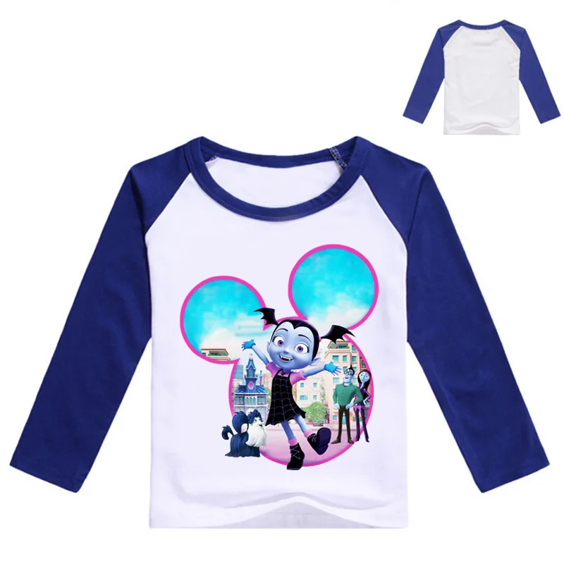 Z& Y/Новинка года, модные костюмы Vampirina для детей от 2 до 16 лет, футболка Топы с длинными рукавами для девочек, рубашка одежда для маленьких мальчиков Novatx, для подростков