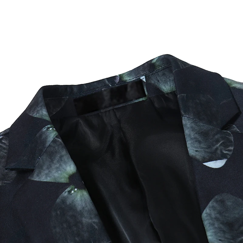 Плюс Размеры Для мужчин S цветочный пиджак Slim Fit Роскошный Homme элегантный печатных