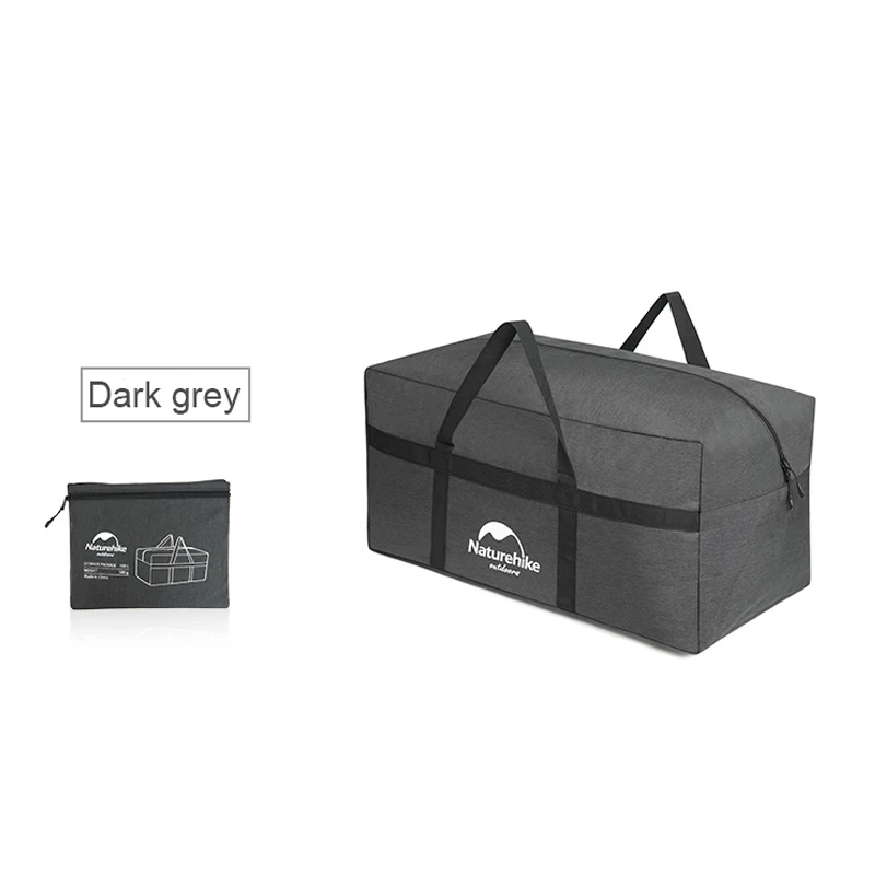 Dark Grey Naturehike 100L Открытый Кемпинг Сумка для хранения дорожная Сумочка одежда складной мешок большой Bapacity серый черный - Цвет: Dark Grey