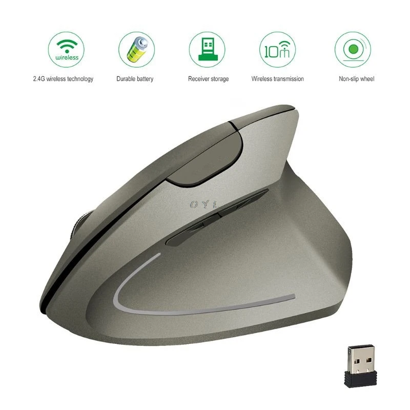 Мышь Компьютерная эргономичная оптическая 2 4 ГГц 800/1600/2400DPI с подсветкой |